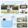 Kids Camera Instant Print, 1080P HD Digital Video Kids Instant Camera for Girl Boys, Toddler Toys for Children Age 3-12 with 3 Rolls Print Paper & 32G Card (Blue) view 3