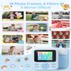 Kids Camera Instant Print, 1080P HD Digital Video Kids Instant Camera for Girl Boys, Toddler Toys for Children Age 3-12 with 3 Rolls Print Paper & 32G Card (Blue) view 4