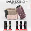 Floral Engraved Band Compatible with Fitbit Charge 6/5 Bands Women Men, Soft Replacement Straps Wristbands for Fitbit Charge 6/5 Advanced Fitness & Health Tracker (Light Purple) view 2