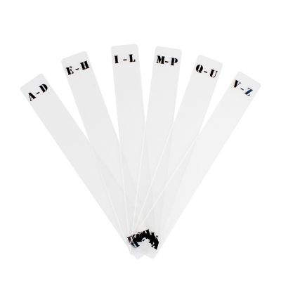 SPONGL 6Pcs Acrylic Record Category Label Cards Separator Cards Divider Suitable for Home,Library Office,Vertical Version