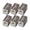 Dutevolns Ethernet Extender 10Gbps, 6Pack Ethernet Coupler for Cat8 Cat7 Cat6 Cat5 Cable, Aluminum Alloy Shell, 328ft Long Distance Extend (Grey) view 1