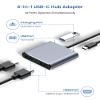 BAOZEE USB C to Dual HDMI Adapter, 4K@60Hz HDMI Splitter for Dual Monitors Extended Display, 100W PD Charging, USB-A Port, Windows Supports Multi-Monitor with 3 Screens, macOS Limited to Mirror Mode view 2