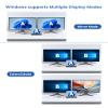 BAOZEE USB C to Dual HDMI Adapter, 4K@60Hz HDMI Splitter for Dual Monitors Extended Display, 100W PD Charging, USB-A Port, Windows Supports Multi-Monitor with 3 Screens, macOS Limited to Mirror Mode view 3