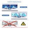 BAOZEE USB C to Dual HDMI Adapter, 4K@60Hz HDMI Splitter for Dual Monitors Extended Display, 100W PD Charging, USB-A Port, Windows Supports Multi-Monitor with 3 Screens, macOS Limited to Mirror Mode view 4