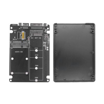 2 in 1 MSATA/M.2 NGFF to SATA III Adapter Converter Case Enclosure Accessory
