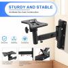 AsrMyjcx Wall Mount Speaker Stand,Metal Support Base,Easy Installation,Shelf Mount Holder Small Speaker Bracket for Living Room Hotel view 2