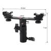 MUNEFE Dual Hot Shoe Bracket, Camera Flash Brackets, Flash Umbrella Holder, Suitable for Most Flash Units view 3