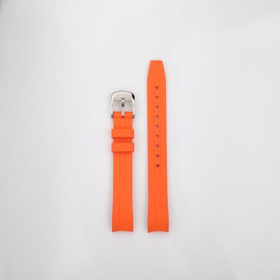 20mm & 22mm Curved-End Rubber Watch Strap, Compatible with Tissot T120 Seastar T120407A / T120417A - Black & Orange Silicone Watch Strap/Wrist Band (blue, 22mm) (Orange, 20mm)