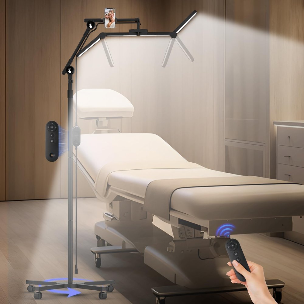 CGBE Half Moon Lash Lamp: 3-Segment Foldable Lash Light for Eyelash Tech