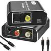 Analog to Digital Audio Converter, RCA & 3.5mm to Optical Toslink Coaxial, Stereo L/R to Digital Audio Adapter with Optical Cable, Aluminum Housing, for PS4, Xbox, HDTV, DVD, Headphones view 1