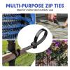 100PCS Cable Ties Reusable Plastic Flanges Ties Cable Plastic Nylon Cable Ties Organizer Clamp(Black,10x500mm) view 2