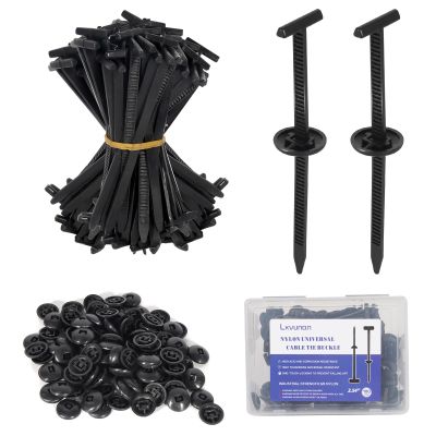 100PCS Nylon Universal Cable Tie Buckle, Latest Upgraded Multi-Purpose Plastic Cable Tie Tool Holder, High Temperature And UV Resistant Used For Daily Maintenance And Fixing Of Automobiles