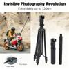 Selfie Stick Extendable Monopod with Tripod, Aluminum Alloy, 120cm Portable - Sturdy Design, Anti Slip Handles, for Action Cameras view 2