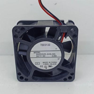 06025VE-24Q-BA DC24V 0.35A 2-Wire Inverter Cooling Fan 60x60x25mm 6cm