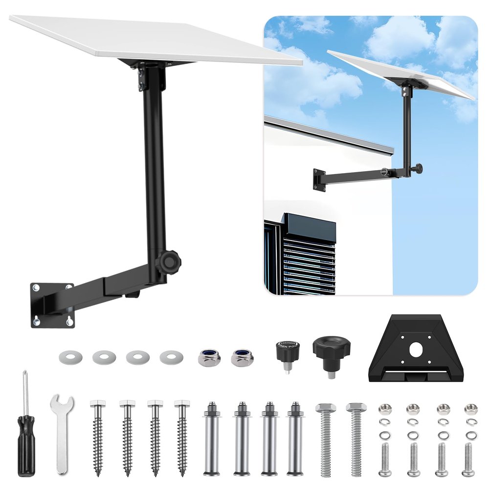 Adjustable Starlink Gen 3 Mount, 360 Rotatable Starlink Pole Mounting Kit Compatible with V3 Starlink Standard Dish (Length-27.5 inch)