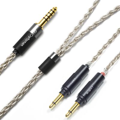GUCraftsman 6N Single Crystal Silver Upgraded Headphone Cable, 4.4mm 3.5mm 4-Pin XLR HiFi Cable for Yamaha YH-5000SE YH-4000 YH-C3000 (4 Pin XLR Plug)