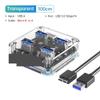 5MNG0Y8 USB C Hub 4 Port Expansion with Power Supply Interface USB 3.2 Protocol Transmission Laptop Accessories(Micro B 100CM) view 2