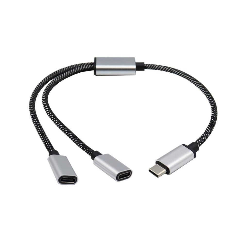 D3LX0Z1 USB C Male to Double USB C Female Splitter Type C Hub for Type C Gaming Handle Charger Powerbanks Adapter(1 to 2)