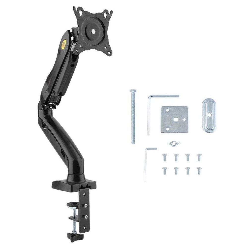 360 Degree Rotatable Monitor Tv Display Holder Adjustable Table Stand Desk Mount Bracket for 17-27inch Screen