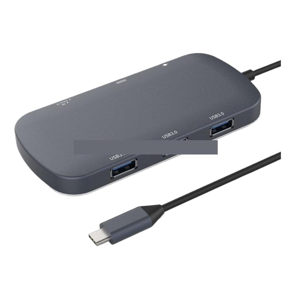 5MNG0Y8 Type C Hub USB3.0 5Gbps Type-C PD100W Docking Station 7 in 1 USB Docking Station HU8D(for Grey)
