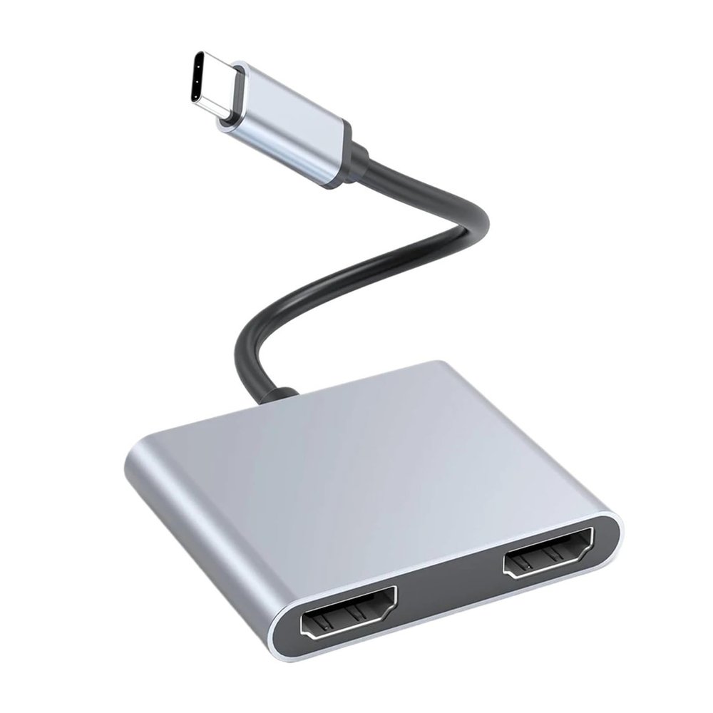 5MNG0Y8 USB C to Dual HD Display Adapter Docking Station Hub Two Monitors for Windows10/11 Laptop Mirror and Extend Mode(2in1)