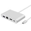 5MNG0Y8 4 in 1 USB Type-C to HDMI Ethernet Network Card + Type-C PD Hub Adapter Cable(3 in 1 Silver) view 3