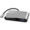 5MNG0Y8 4 in 1 USB Type-C to HDMI Ethernet Network Card + Type-C PD Hub Adapter Cable(3 in 1 Silver) view 4