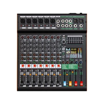 D3LX0Z1 8-Channel Stereo Music Console Club Application Audio Interface Mixer for Music Mixing Console
