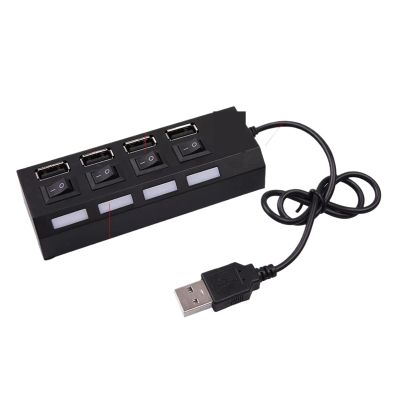 5MNG0Y8 USB HUB USB 2.0 Switch USB Hub 3.0 Adapter Multi Four Ports Hub USB On/Off Switch Portable USB Splitter for PC Laptop