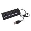 5MNG0Y8 USB HUB USB 2.0 Switch USB Hub 3.0 Adapter Multi Four Ports Hub USB On/Off Switch Portable USB Splitter for PC Laptop view 1
