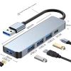 5MNG0Y8 HUB USB3.0 to Multi HDMI Monitor Video Converter RJ45 Ethernet Adapter Docking Station Laptop Splitter(F) view 4