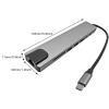 5MNG0Y8 8 in 1 Type-C Hub USB C to Adapter with RJ45 SD/TF Card Reader Charger Windows Laptop Computer view 2