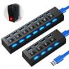 USB HUB 3 0 3.0 USB Splitter 4 7 Ports USB 3 with Power Adapter Multiple Expander 3.0 2.0 Hub(Gray) view 3
