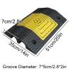 2 Channel Speed Bumps for Driveway, Special Buffer Strips for Mining Areas, Cable Protector Ramp for Driveway School Entrance(51 * 35 * 7cm/20 * 14 * 2.8in) view 2