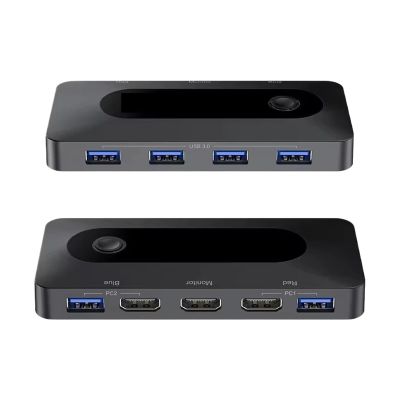 5MNG0Y8 USB 3.0 Switch with HDMI USB Switch Selector 2 Computers Share Mouse Keyboard Printer Scanner for Laptop PC
