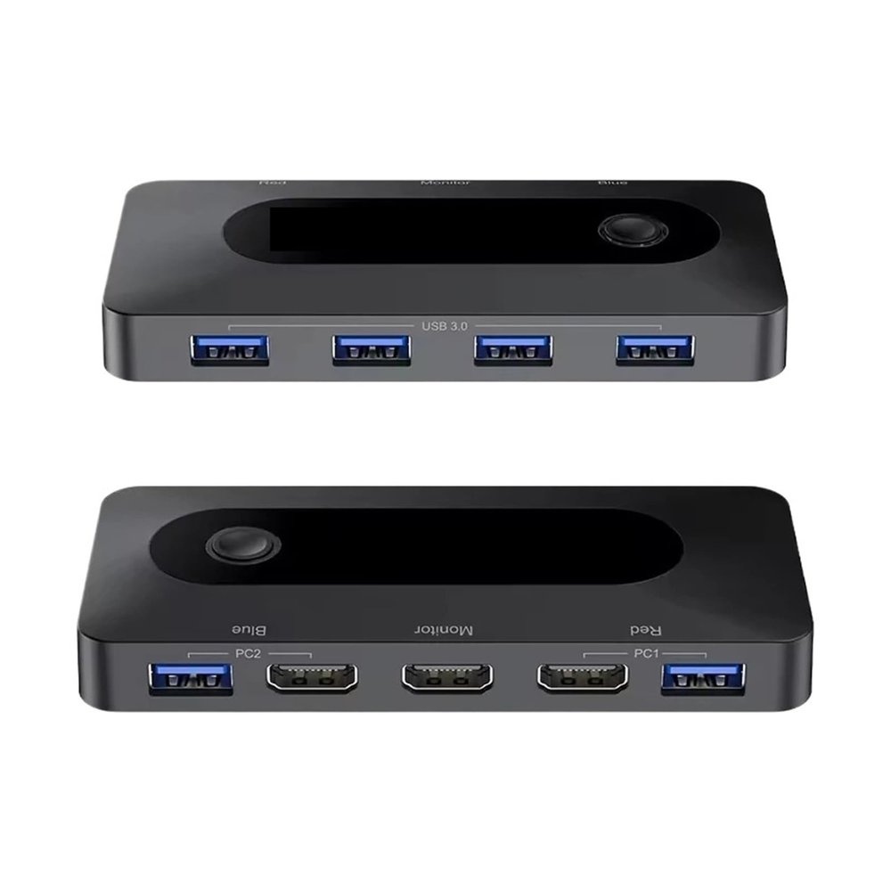 5MNG0Y8 USB 3.0 Switch with HDMI USB Switch Selector 2 Computers Share Mouse Keyboard Printer Scanner for Laptop PC