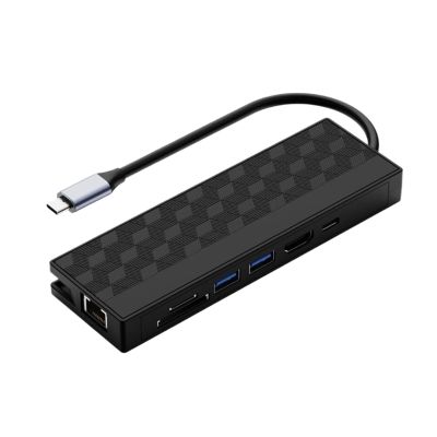 5MNG0Y8 USB C Adapter 7 in 1 Docking Station for Laptops with Ethernet Display