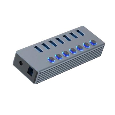 5MNG0Y8 U75B USB Data Hub 7 Port with LED Indicators for Fast Data Sync Across Devices