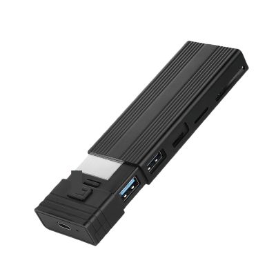 5MNG0Y8 5-in-1 USB C HUB SSD HUB with Disk Storage Function Type C Dock Station USB C Splitter(M.2 SSD Model Gray)