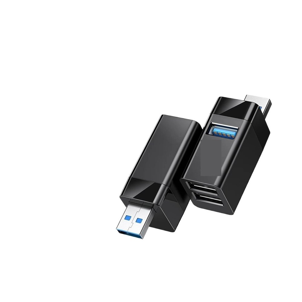 5MNG0Y8 USB 3.0 Hub Notebook USB Splitter 3-Port Laptop Extender PC Computer USB 2.0 Charge Hub(BK)