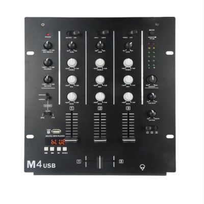 D3LX0Z1 M4 M4 3-Channel Digital Audio DJ Mixer with Control DJ Mixer Console for Bar Party