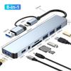 5MNG0Y8 USB C HUB Type C to HDMI 3 Docking Station Laptop Adapter with PD SD TF RJ45(5-in-2) view 4