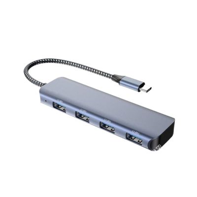5MNG0Y8 U75B Aluminum USB C Hub 10Gbps 4 in 1 USB 3.2 Adapter with 4 USB 3.2 4 Port USB C Splitter Extender for PC Laptop