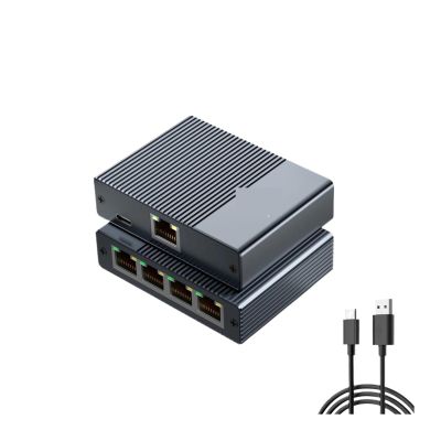 5MNG0Y8 1000Mbps RJ45 Splitter 1 to 2 Ethernet Adapter LAN Connector rj45 Splitter Switch Coupler for PC Laptop TV Box Router(1 to 4)
