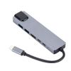5MNG0Y8 6 in Type Docking Station USB C Adapter Hub PD Charging 6 in 1 Hub Type C to Adapter Port Laptop Ethernet Display view 3