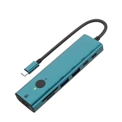 5MNG0Y8 Multiport USB Hub USB3.0 Docking Station 7 Ports Portable Splitter with Sleep Screen Function 5Gbps Transfer