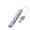 USB C HUB Type C to HDMI 3 Docking Station Laptop Adapter with PD SD TF RJ45(USB 4 IN1 Grey) view 2