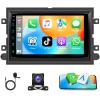 2+64G Car Stereo Radio for Ford F150 with Wireless CarPlay Android Auto 7" Touch Screen Bluetooth Audio with GPS Navigation Mirror Link WiFi RDS Hi-Fi Backup Camera MIC view 1