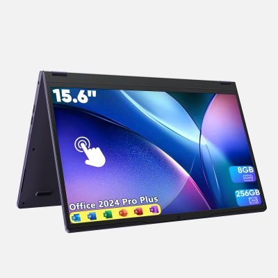 BWPED 15.6" 2-in-1 Touchscreen Laptop, 360 Flip Convertible, 16GB RAM 512GB SSD Core m3 8100Y, IPS Full HD Display, Wi-Fi 5 BT5.1 Win 11 Pro Lightweight Notebook Computer for Work & Study