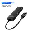 5MNG0Y8 Mini USB HUB Multi 4 Port USB 2.0 Splitter Portable Adapter for Computer Laptops Tablet PC Accessories(Black) view 2